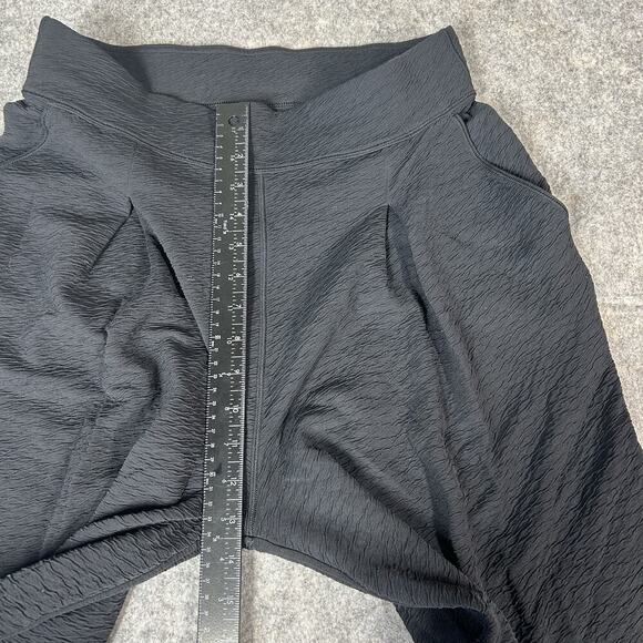 Lululemon Can You Feel The Pleat Crop Wide Leg Pant 10 Travel Texture Black - Picture 2 of 9